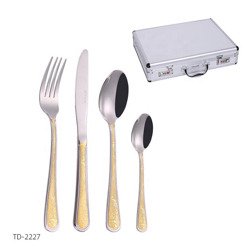 Elvetian home oglinda polonez laser inox oțel inoxidabil placat argintărie 72pcs tacâmuri set cu servieta de aluminiu