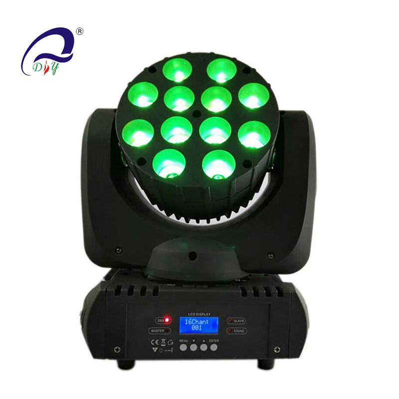 PL56A 12pcs 10w 4in1 RGBW LED Beam Moving Head Light pentru scenă