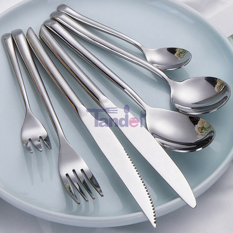 argintărie furculiță furculiță oțel argint tacâmuri tacâmuri set pentru recepție de nuntă