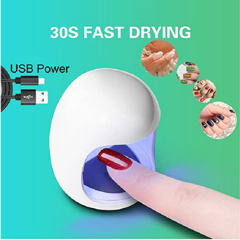 3W UV USB Uscător de unghii Gel de unghii Mașină de vindecare 30s Rapidă Formă de ouă Lampa cu uscător de unghii Lampa fără cabluri pentru salon de unghii