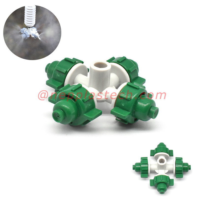 Răcire cu efect de seră cu pulverizare Atomizantă de răcire și umidificare a serii de protecție pentru economisirea apei irigare Micro-stropitoare