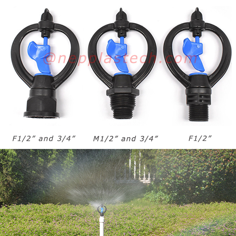 agricolă echipament de irigare prin pulverizare de 1\/2 inci, stropitoare rotative, arbust pepinieră, udare cu stropitoare de turbină