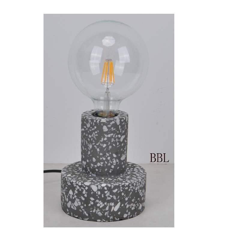 Lampa rotunda de mozaic din beton natural