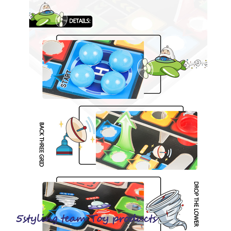 Puzzle pentru copii 3D tridimensionale șah de masă de top joc de jucărie ansamblu de scări de șarpe tablă cu 3 straturi și distribuție de jucării de șah