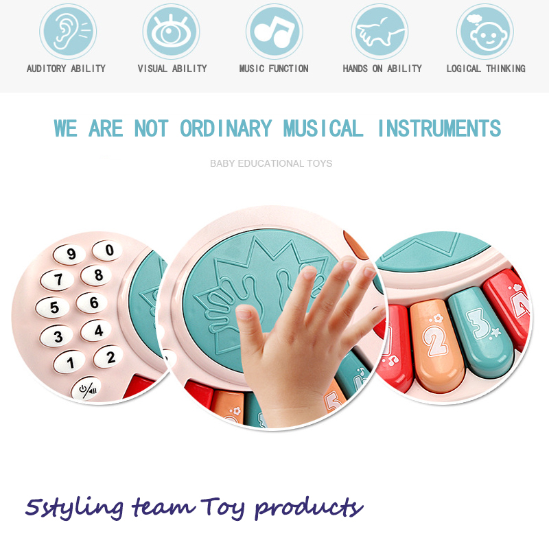 Muzica, iluminatul, aplaudarea mâinilor, orga electronic ă, telefonul, toba, cântecul copiilor, simțul educației, jucăriile pentru educația timpurie a copiilor