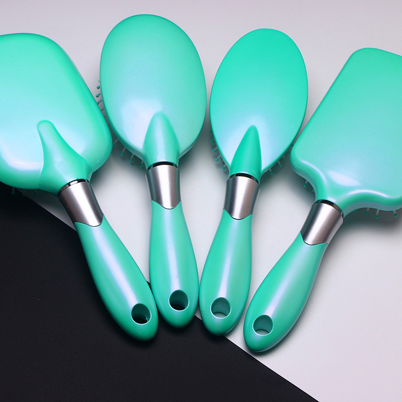 Luxos Detangling Mermaid shell păr perie electroplatire păr perie Florial Păr pieptănat coafura Frumuseţea pieptănat pieptene Highlight Combs pentru Clipper de păr