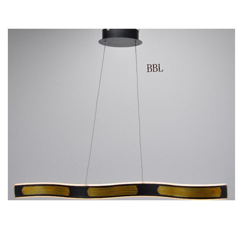 Lampă pandantivă LED cu corp de lamp ă cu undă și lumină în sus și în jos