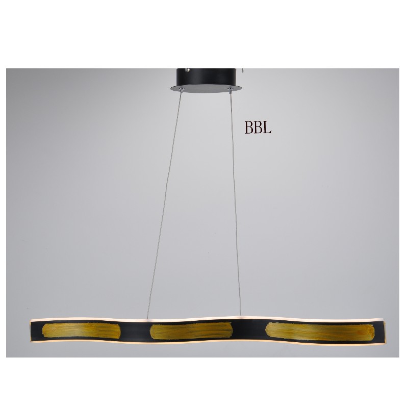 Lampă pandantivă LED cu corp de lamp ă cu undă și lumină în sus și în jos