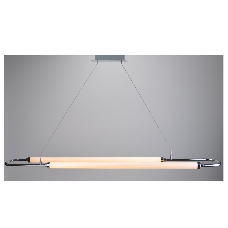 Lampă LED cu pandantiv cu corp de lampă ovală și tub acrilic