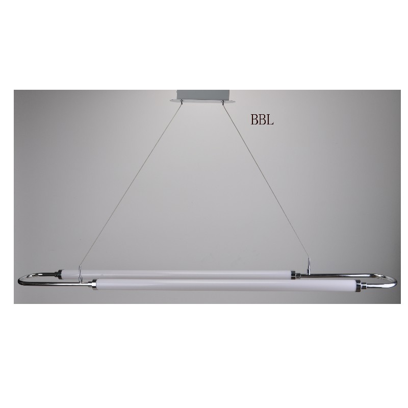 Lampă LED cu pandantiv cu corp de lampă ovală și tub acrilic