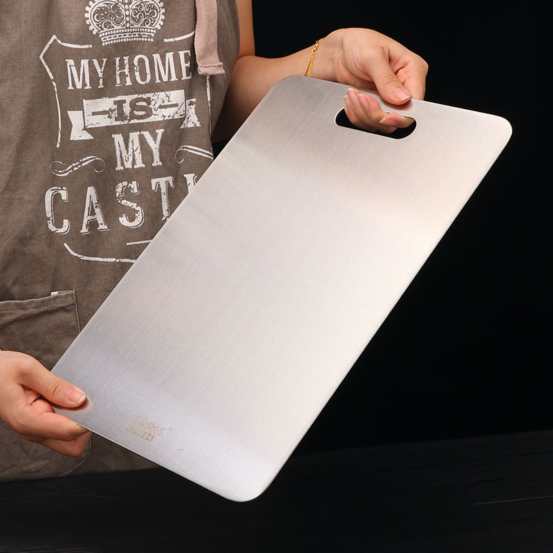 Acasă mini 304 316 FDA tablă de tăiat din oțel inoxidabil bucătărie tocătoare din oțel inoxidabil