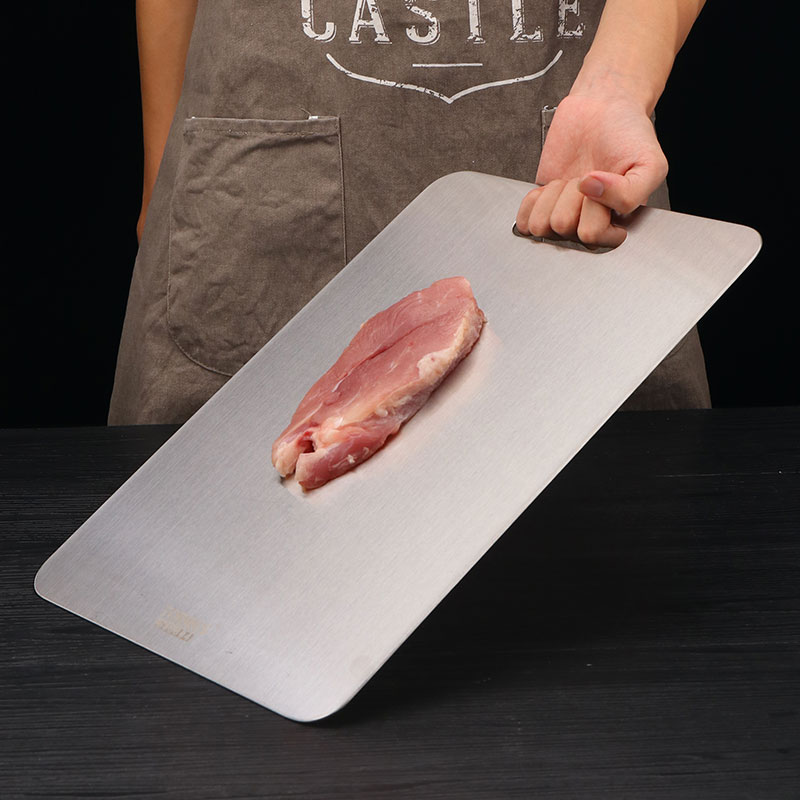 Acasă mini 304 316 FDA tablă de tăiat din oțel inoxidabil bucătărie tocătoare din oțel inoxidabil