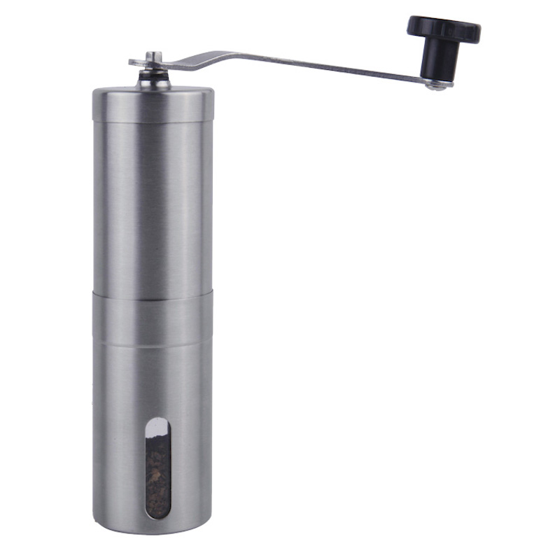 Stainless Steel Corndess Portable Manual Coffee Grinder Conical Burr Hand Coffee Bean Grinder cu Mesuring Perish Spoon