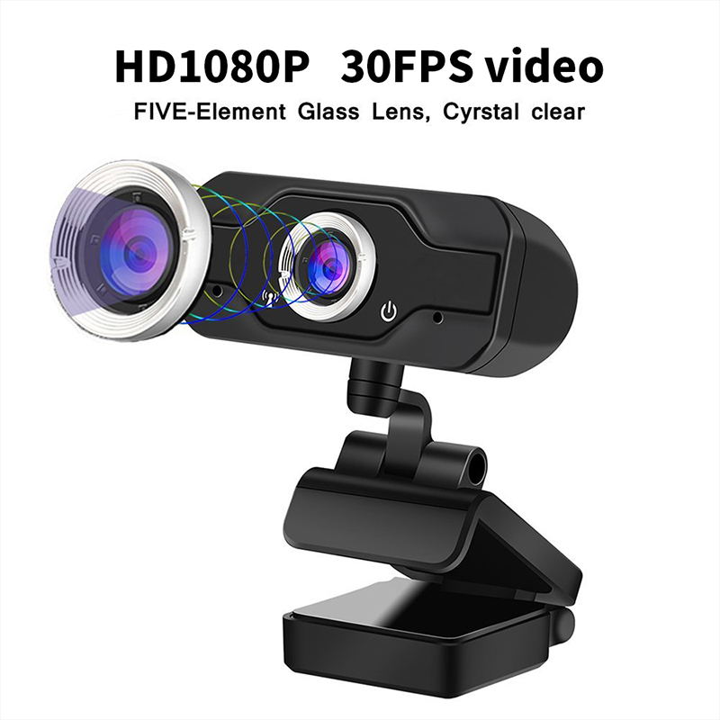 HD 1080P Webcam PC Laptop Web Camera,110 176; Wide-Angle cu USB 2.0 Video Recorder Live Broadcast Camera Build-in Microfon
