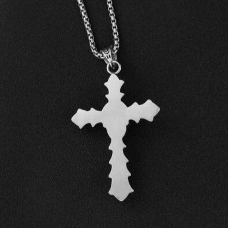 Instrumente europene și americane angro bărbați retrogotici europeni și americani's Stainless Steel Skull Pendant Fashion Cross Skull Pendant