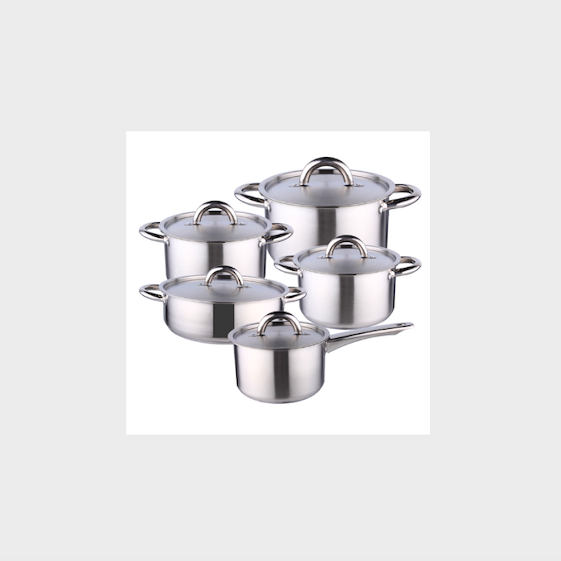 set de caserole din inox, set 3 buc, set 5 buc