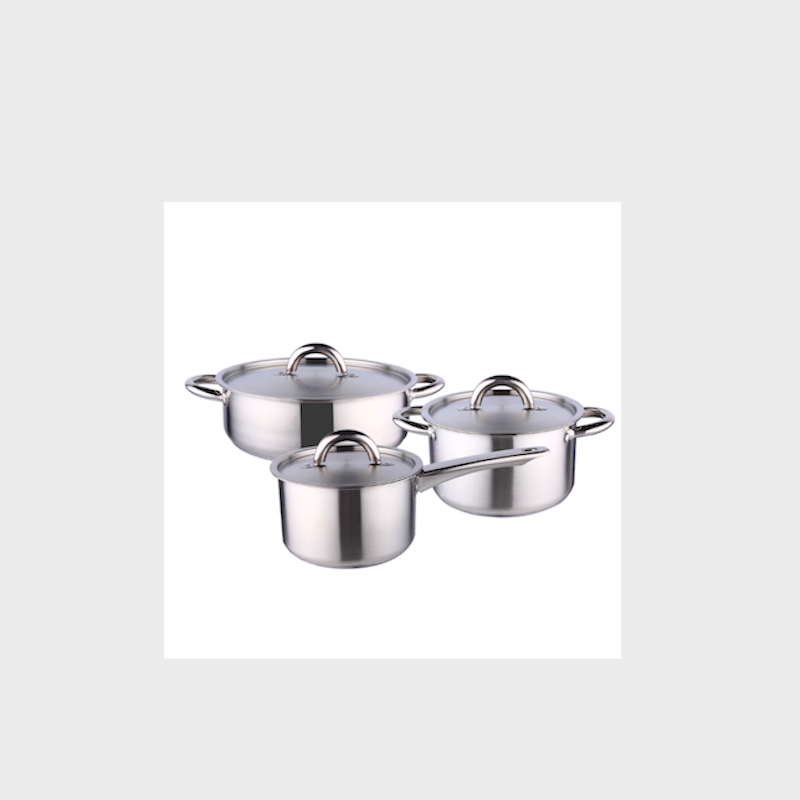 set de caserole din inox, set 3 buc, set 5 buc