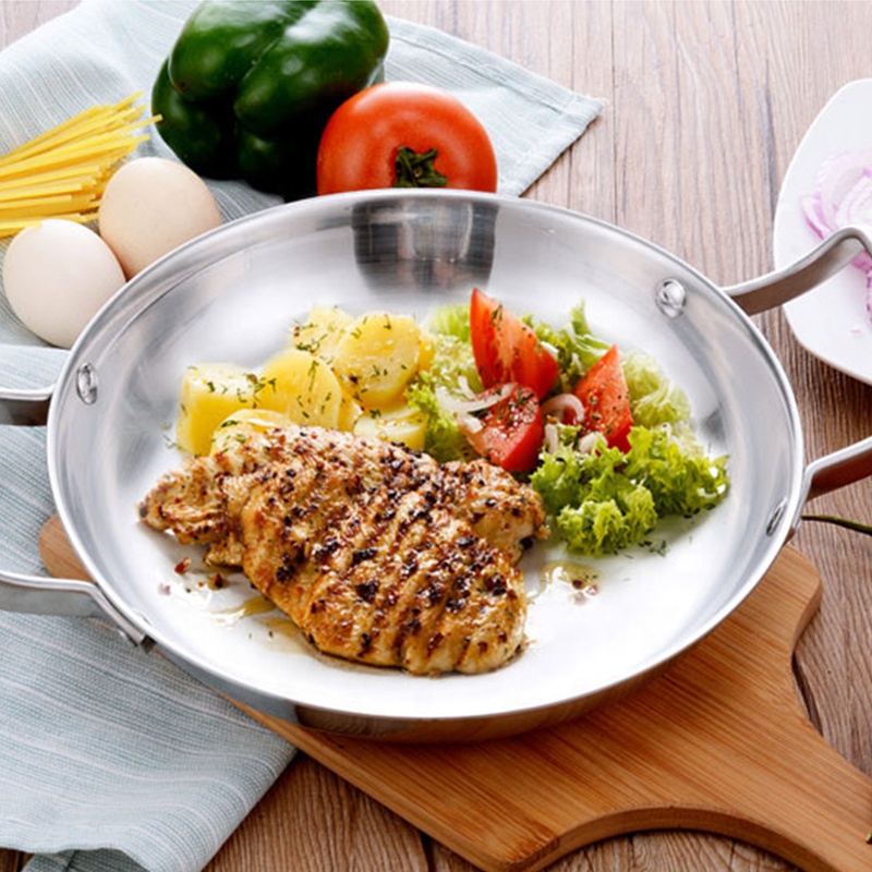FRIGING PAN STAINLESS STEEL CU 2-HELPERS