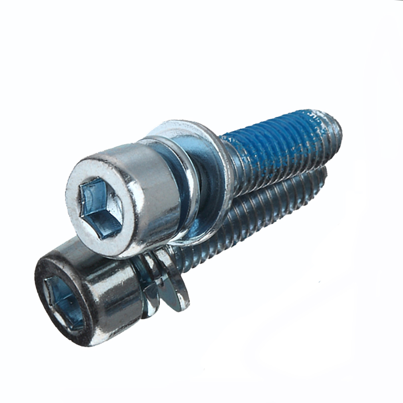Furnizor chinez DIN912 Hex-Socket Cup Cup Albastru de zinc Hex-Socket Head Screws cu Nylok