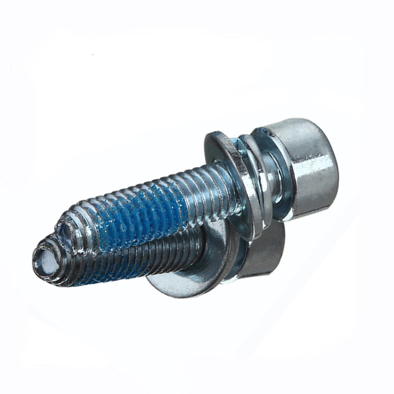 Furnizor chinez DIN912 Hex-Socket Cup Cup Albastru de zinc Hex-Socket Head Screws cu Nylok