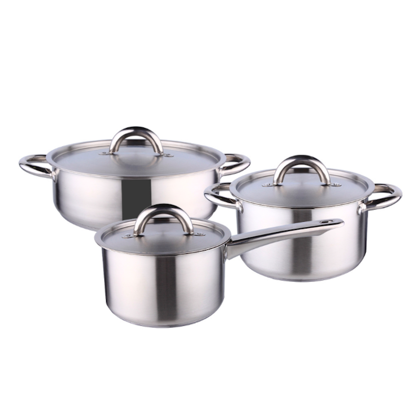 set de caserole din oțel inoxidabil