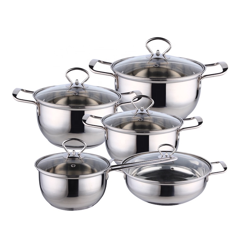 set de caserole din oțel inoxidabil