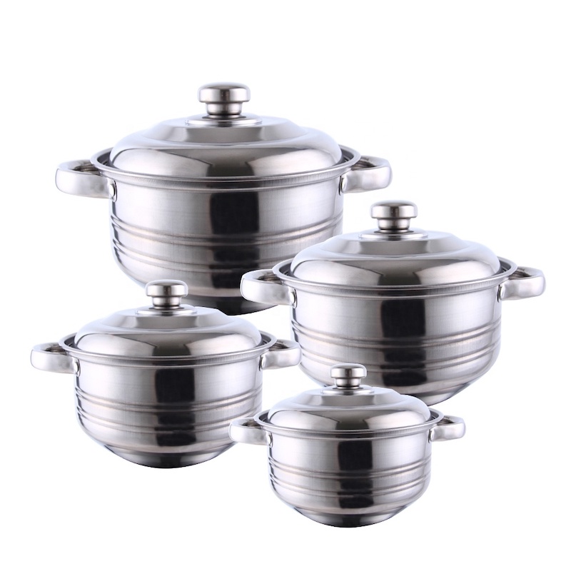 caserola set, 3pcs set, 5 pcs set din oțel inoxidabil