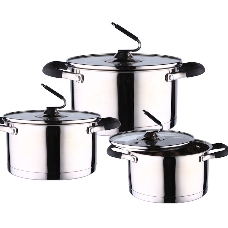 caserola set, 3pcs set, 5 pcs set din oțel inoxidabil