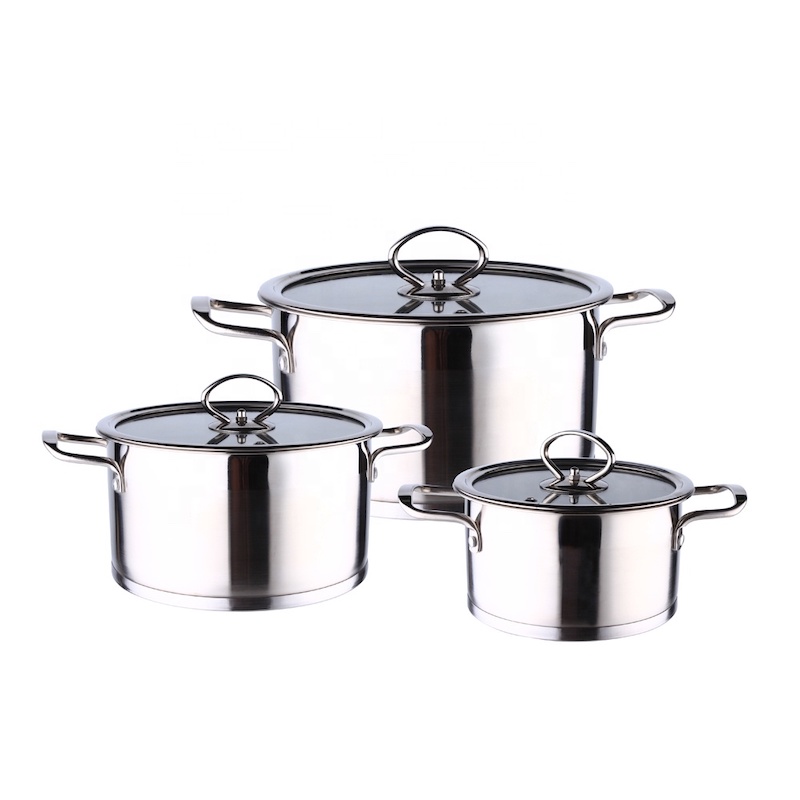 caserola set, 3pcs set, 5 pcs set din oțel inoxidabil