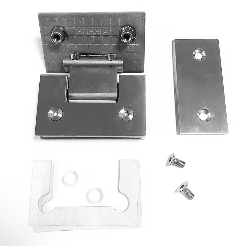 Clemă pentru baie Cernă pentru ușă din sticlă pentru baie Balamă pentru baie din oțel inoxidabil Clemă pentru ușă cu baie dublă2