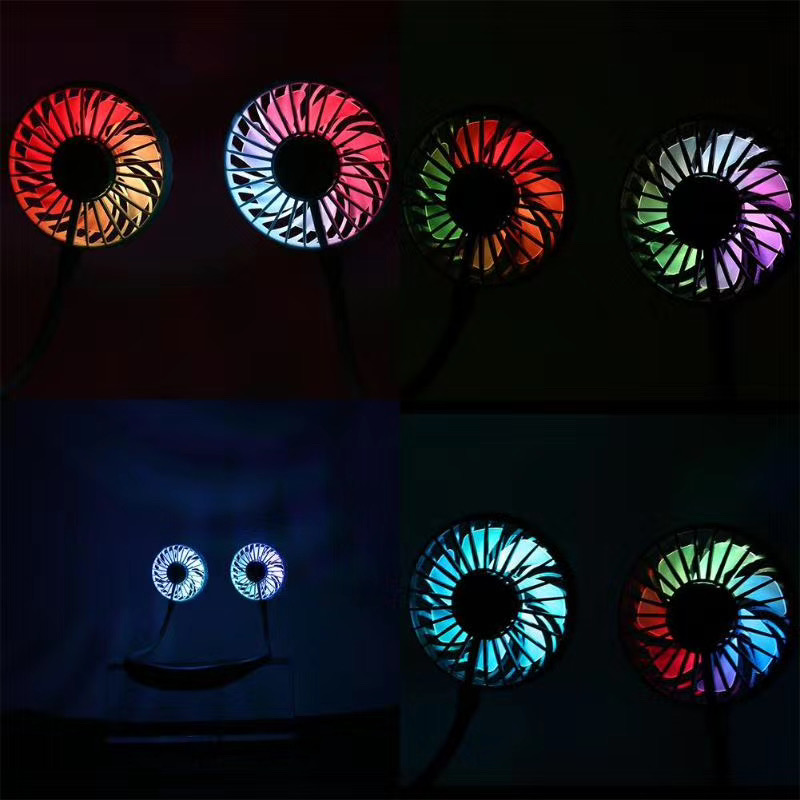 Ventilator sport cu gât bandă portabil Ventilator cu LED-uri reîncărcabile cu LED-uri a treia generație