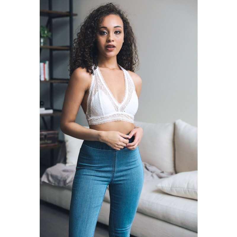 GA-5508 Ribbed Lace Boho Racerback Baratte