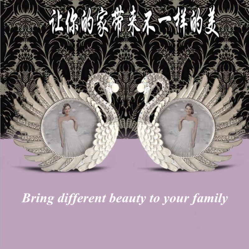 Modern Chinese creative Stadiu metal cadru de argint creative dormitor practic Swan cadru decorativ fotografie pot fi personalizate