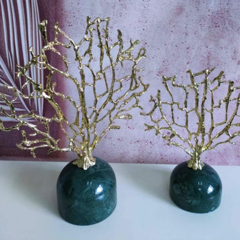 Ușor lux, marmură metalică creativă, ornament de corali, ornament moale chinezesc, mobilier de casă, sufragerie, mobilier de masă