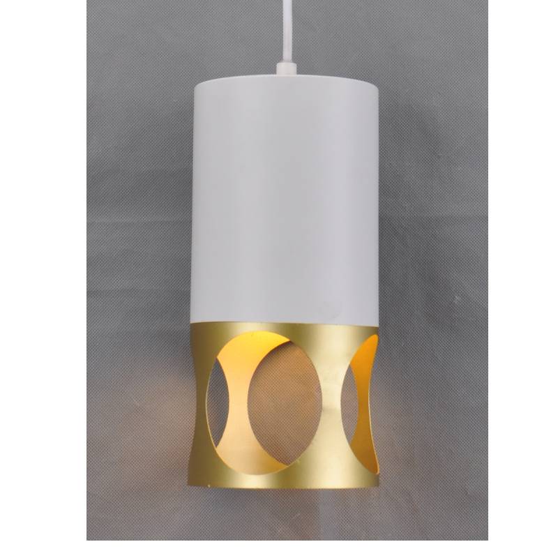 Lampă-1 pandantivă modernă cu nuanţă albă de aur