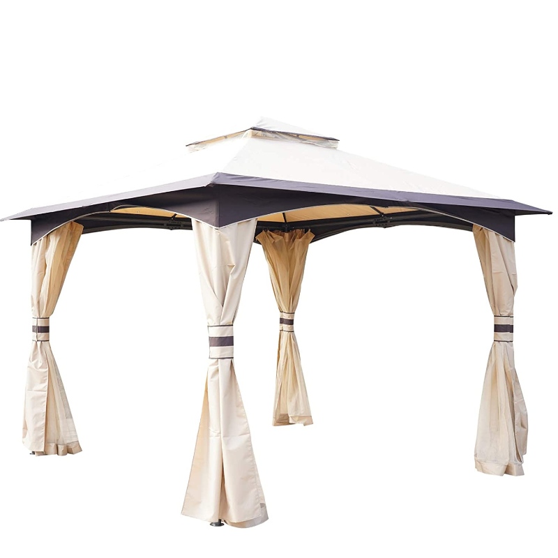 Double Roof Outdoor cu Soft Top Gazebo Cannopy