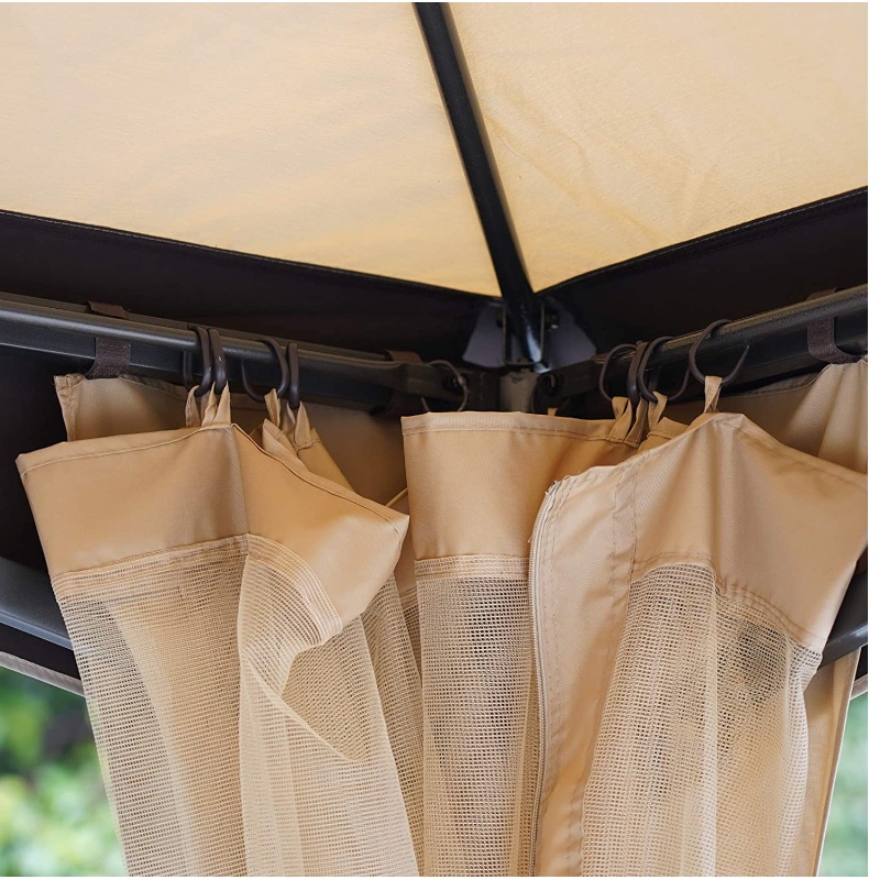 Double Roof Outdoor cu Soft Top Gazebo Cannopy