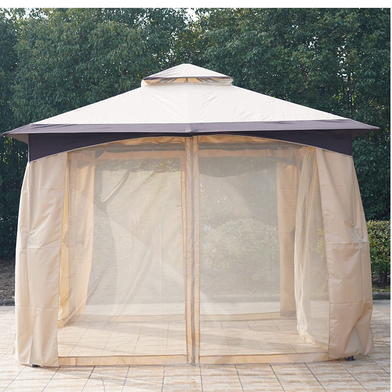 Double Roof Outdoor cu Soft Top Gazebo Cannopy