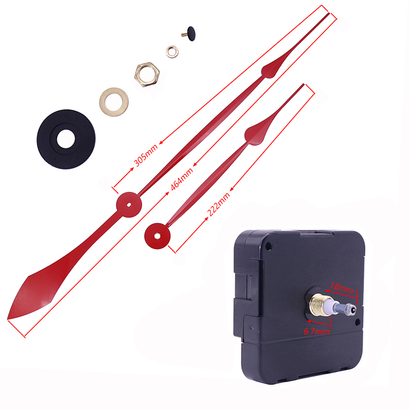 en-gros 15mm cuplu mare mișcarea ceasului de perete cu mâini de ceas