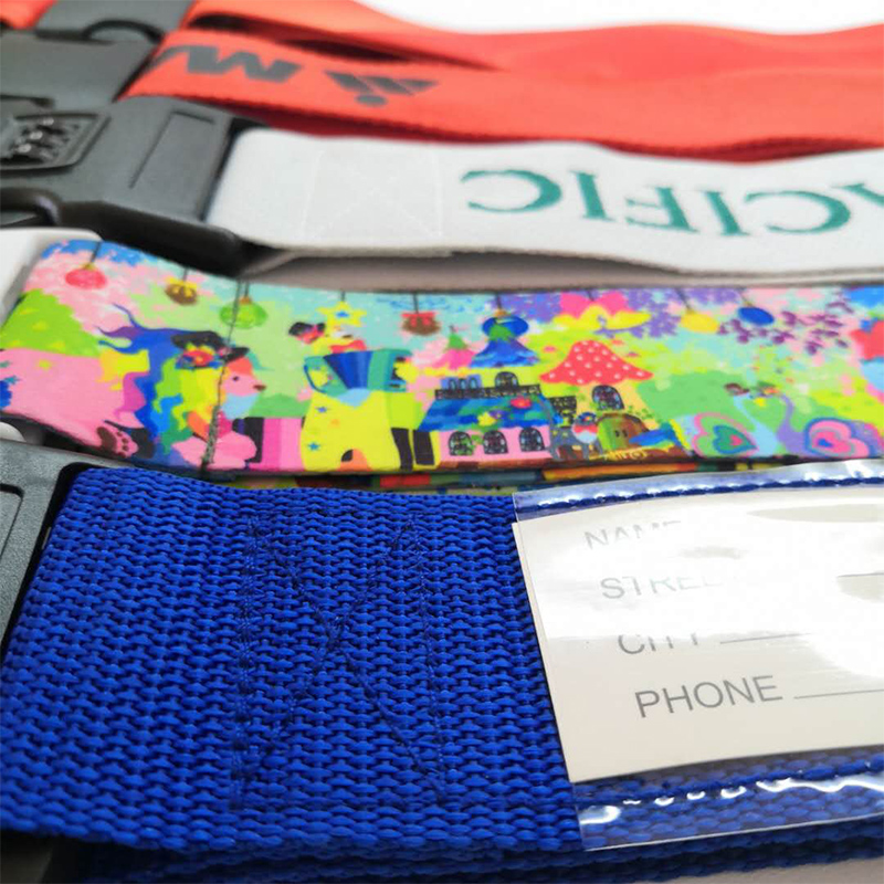 Vânzări directe ale fabricii: centura de bagaj de mătase cu ecran dublu, centura de bagaje pentru transfer cald, centura de bagaje jacquard, înglobarea personalizării