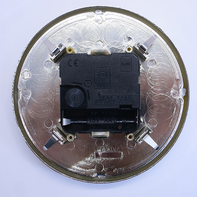 Insert de ceas de perete circular cu argint pur de 130 mm