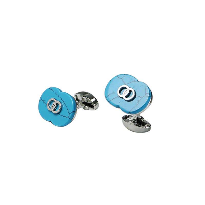 Dublu Sides Turquoise Classic Suit Cuff Links