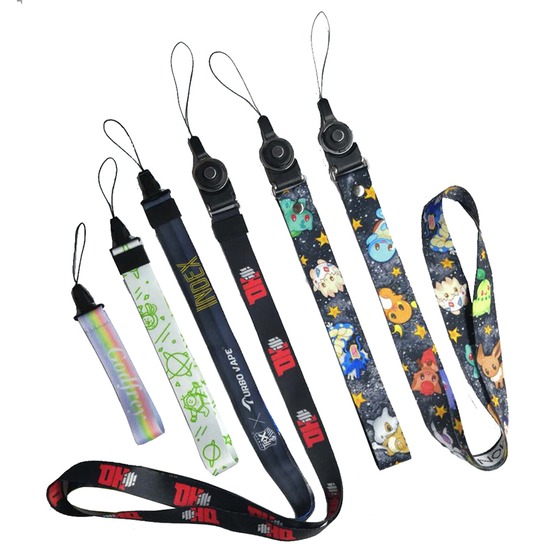 Vânzări directe ale fabricii două într-un singur detașabil Lanyard Mobile Phone Lanyard ecran de mătase Lanyard transfer cald Lanyard de personalizare profesională