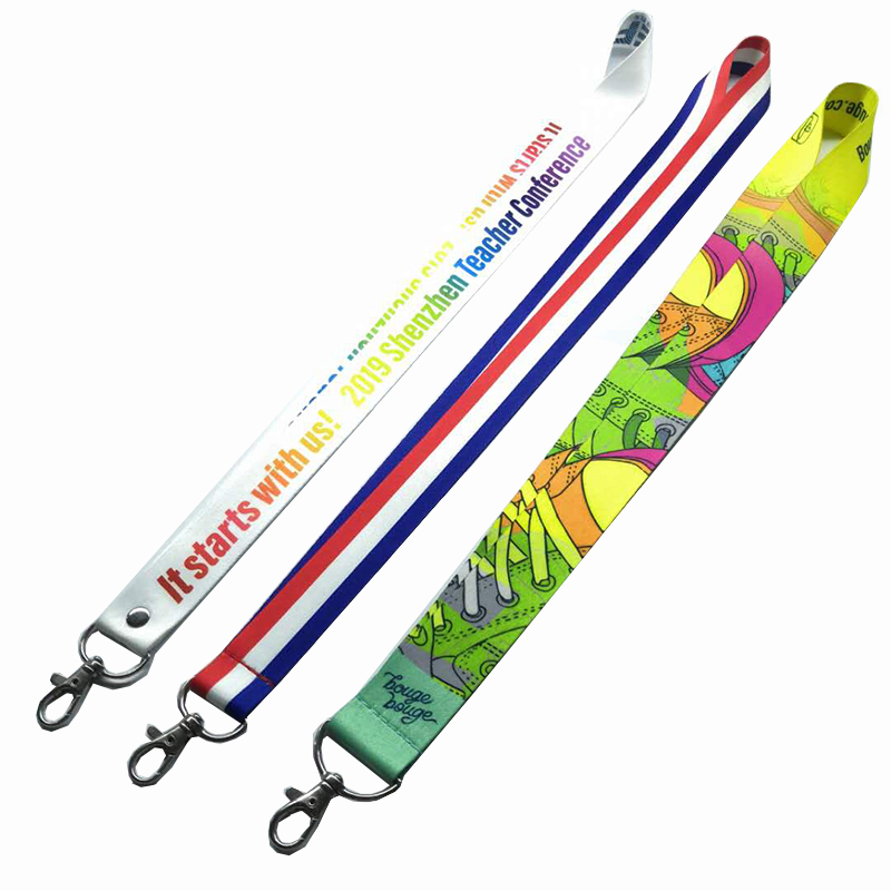 Vânzări directe ale fabricii personalizate cu lanț de chei angro agățat benzi desenate agățat bandă de poliester agățat sfoară personalizat logo