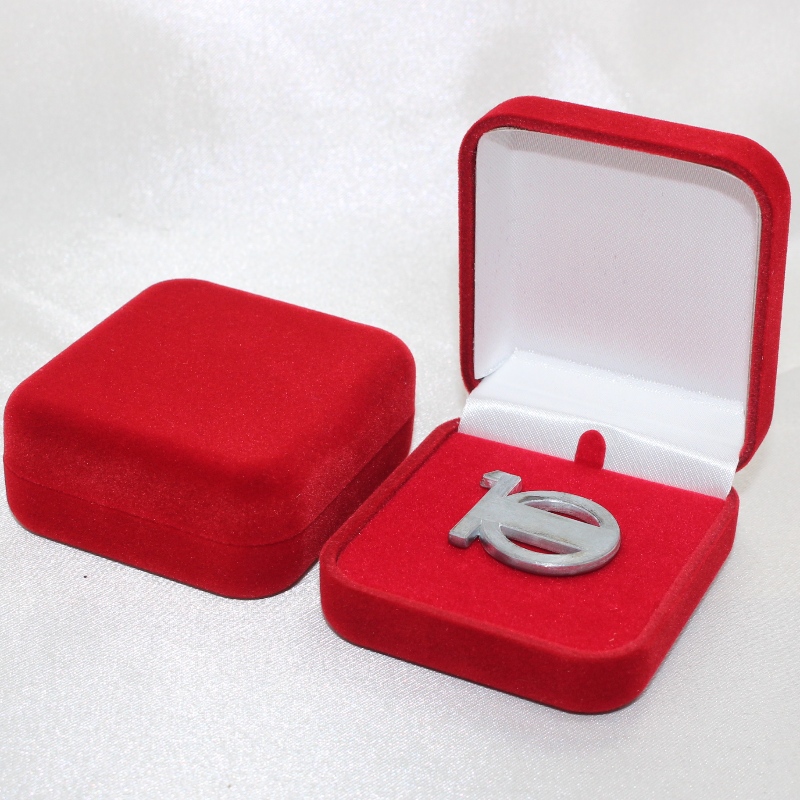 Articolul F-2S formă rotundă Velvet Box pentru insigna &monedă, mm.52*57*25, greutăți despre 26g