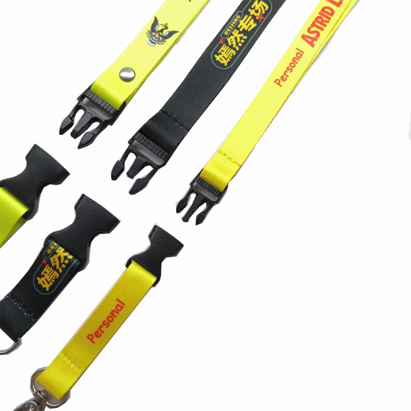 Fabrica de vânzare direct ă Laniard angro dezmembrare Lanyard Transfer de căldură imprimare Lanyard cataramă de siguranță Lanyard logo personalizat