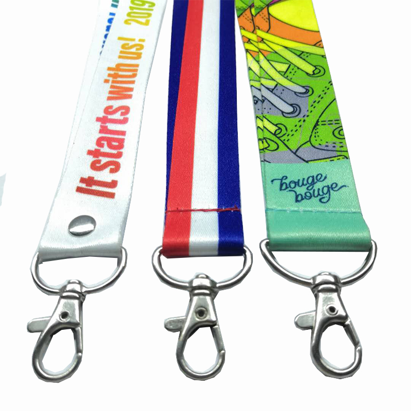 Vânzări directe ale fabricii personalizate cu lanț de chei angro agățat benzi desenate agățat bandă de poliester agățat sfoară personalizat logo