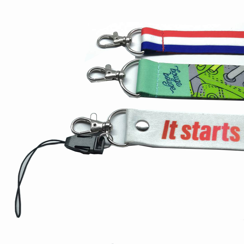 Vânzări directe ale fabricii personalizate cu lanț de chei angro agățat benzi desenate agățat bandă de poliester agățat sfoară personalizat logo