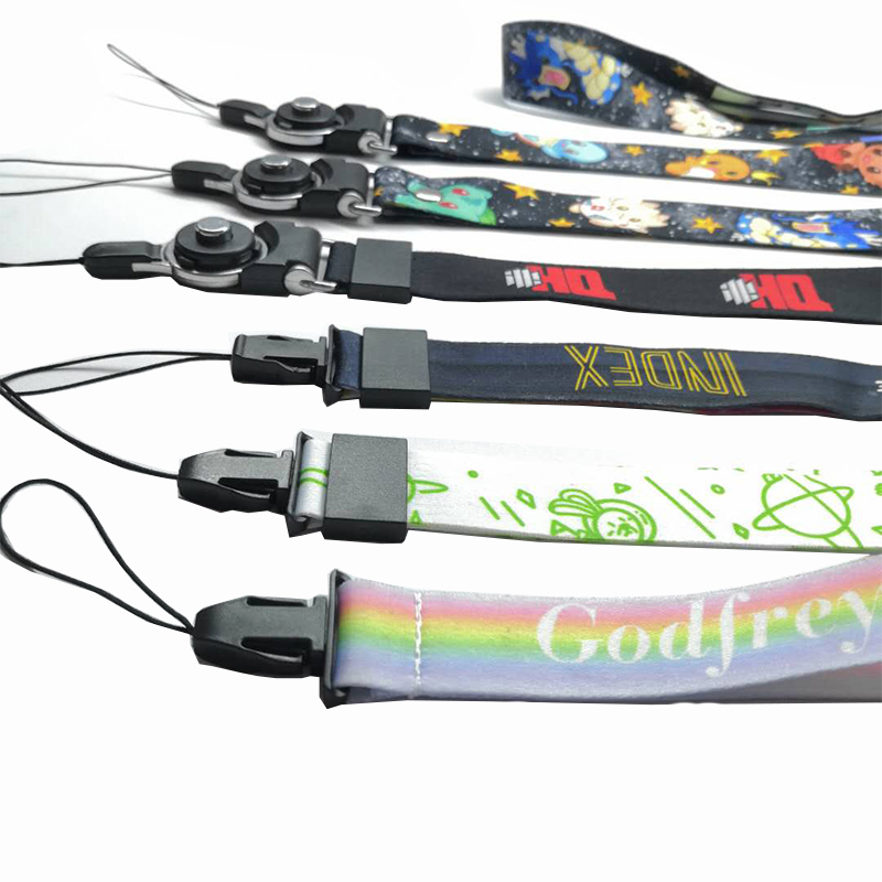 Vânzări directe ale fabricii două într-un singur detașabil Lanyard Mobile Phone Lanyard ecran de mătase Lanyard transfer cald Lanyard de personalizare profesională