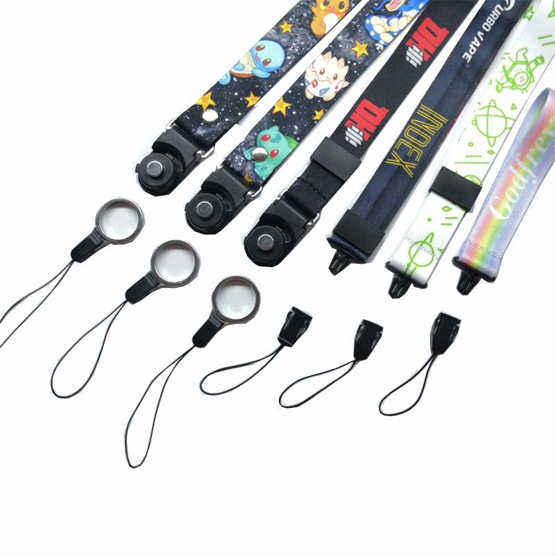 Vânzări directe ale fabricii două într-un singur detașabil Lanyard Mobile Phone Lanyard ecran de mătase Lanyard transfer cald Lanyard de personalizare profesională